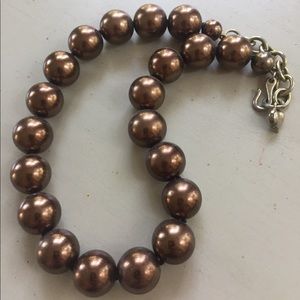 Brown bauble necklace